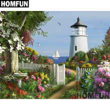HOMFUN Full Square/Round Drill 5D DIY Diamond Painting "The Lighthouse" 3D Embroidery Cross Stitch 5D Home Decor A00795 2024 - buy cheap