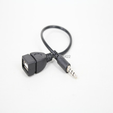 100 шт./лот AUX 3,5 мм штекер аудио разъем USB 2,0 Женский конвертер кабель адаптер Шнур Автомобильный MP3 для Iphone Samsung оптовая продажа 2024 - купить недорого