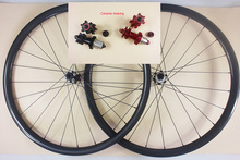 Conjunto de roda de cerâmica para bicicleta, 29er xc, 30mm, 24 furos, pneu clincher sem câmara de ar, 29 polegadas, mountain bike, rodas de carbono reto 2024 - compre barato