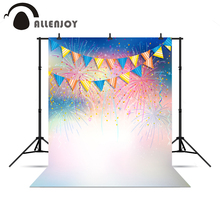 Allenjoy фото фон цветной баннер с новым годом фейерверк виниловый детский фон для фотосъемки для фотостудии 2024 - купить недорого