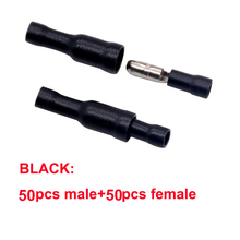 100 Uds conector hembra macho negro conector hembra empalme aislante terminales de crimpado Cable adaptador de enchufe de cableado eléctrico FRD MPD 1,25-156 2024 - compra barato