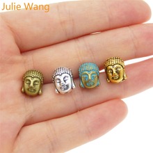 Julie Wang-pulsera con cuentas de Cabeza de Buda, 5/10/20 Uds., colgante de joyería, accesorio para hacer joyería 2024 - compra barato