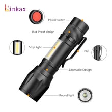 Portable Aluminum Q5 LED Flashlight 4 Modes XPE+COB Work Light Lantern Powerful Pen Torch Lamp Use AA Battery 2024 - buy cheap