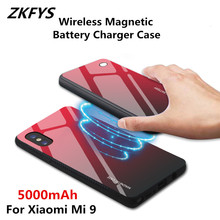 Zkfys caixa de bateria magnética sem fio, carregador portátil para xiaomi mi 9 bateria externa 5000mah 2024 - compre barato