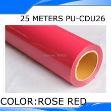 Beautiful Color Rose Red Heat MatteTransfer Vinyl Real PU Transfer Film 2024 - buy cheap