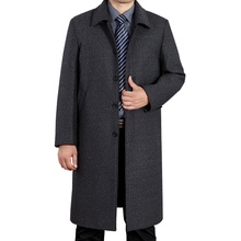 Men's Wool Coats & Jackets Men Winter Cashmere Jacket Man Long Breasted Overcoat Casual Woolen Coat Cotton Male Overcoat 2024 - buy cheap
