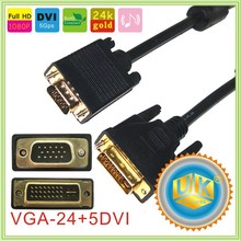 VGA  to DVI 24+5 cable monitor cable 1.5m 2024 - buy cheap