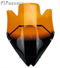 Pazoma supermoto-pára-brisa laranja para motocicleta de kawasaki z, modelos 750, 2007, 2011, 08, 09, 10 2024 - compre barato