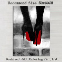 HandmadeThe temptation of high heel Painting Impression Sexy Paintings on Canvas Painting Hang Picture Abstract Oil Painting 2024 - buy cheap