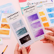 Creative Watercolor Memo Pad N Times Sticky Notes Memo Notepad cute planner stickers Bookmark Gift Bullet Journal Stationery 2024 - buy cheap