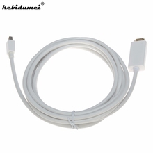 Kebidumei 2021 оптовая продажа 1,8 м 3 м Thunderbolt мини-порт дисплея DP к HDMI-совместимый штекер адаптер кабель для Macbook Mac Air Pro 2024 - купить недорого