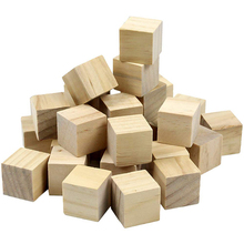 Blocos de cubo de madeira empilhar brinquedos crescidos, torre colapsos, jogos de crianças, presentes, blocos de madeira de cor natural 2024 - compre barato