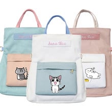 Chi's Sweet Home Neko Atsume Kawaii Cat Women Backpack Cute Crossbody Bags Pink Shoulder Bags Canvas School Bags Rucksack 2024 - buy cheap