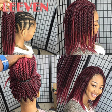 Сенегальские крученые вязаные крючком волосы Leeven 12 дюймов 24 дюйма синтетические плетеные волосы для наращивания высокотемпературные волосы для вязания крючком 2024 - купить недорого
