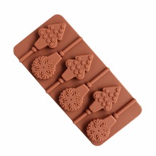 Molde de silicona 3D para Chocolate, moldes de hielo o gelatina para pastel, pudín, postre, decoración de copo de nieve, Forma del árbol de Navidad 2024 - compra barato