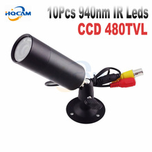 HQCAM 480TVL CCD Мини цилиндрическая уличная невидимая инфракрасная камера 940NM 0 люкс ночного видения, мини-камера видеонаблюдения с 1/3 "Sony CCD 2024 - купить недорого