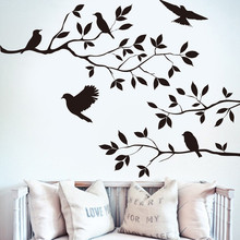 Árvore Pássaro Removível Wall Sticker Art Vinyl Decal Mural Home Decor DIY ramos de Árvore pássaro adesivo de parede Pintura Mural Da Parede papel de parede 3.13 2024 - compre barato