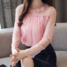 New 2018 Autumn Women Blouses Shirts Long Sleeve Casual Lace Sexy Blouse Femme Chiffon Elegant Tops Sweet Female Blusas 0863 30 2024 - buy cheap