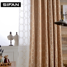 Cortinas bordadas de linho coreano para sala de estar cortinas de janela para quarto cortinas customizadas 2024 - compre barato