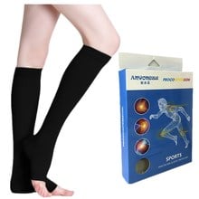 Multifunctional Nylon Sleeping Open Toe Pressure Socks Elastic Pure Colour Prevent Varicose Veins Compression Sock With Gift Box 2024 - buy cheap