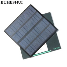 BUHESHUI 3W 12V Mini célula Solar policristalino Panel Solar Panel cargador de batería de energía Solar 145*145*3MM envío gratis 2024 - compra barato