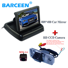 Parking Kit 4.3" TFT LCD Car Rear View Mirror Monitor+ RearView Reversing Backup Camera For Hyundai new Santafe/Santa Fe /Azera 2024 - buy cheap