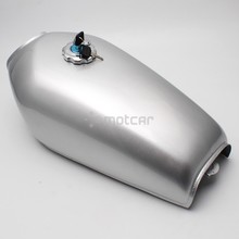 Silver Metal 9L 2.4 Gal Motorcycle Fuel Oil Gas Tank Cafe Racer Vintage with Tap Universal for Honda CG125 CG125S CG250 2024 - buy cheap