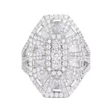 Slzely design da marca 925 prata esterlina completa aaa micro zircônia cúbica cz geométrica magia anel feminino luxo jóias coleção 2024 - compre barato