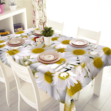 3D Tablecloth Merry Christmas Sunshine Sunflower Pattern Waterproof Cloth Thicken Rectangular and Round Wedding Table Cloth 2024 - buy cheap