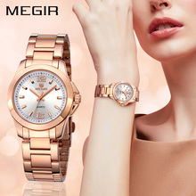 Часы наручные MEGIR женские кварцевые, модные брендовые Роскошные наручные, для влюбленных, 5006 2024 - купить недорого