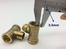 free shipping Copper pipe fitting G1/2" tee Pipe fitting, plumbing copper fittings, copper three contact 2024 - buy cheap