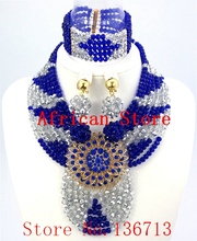 Juego de joyas con cuentas de cristal para boda nigeriana, conjunto de joyería africana para novia, nuevo diseño, envío gratis, en línea, L204 2024 - compra barato