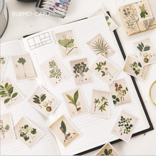 Sello de plantas Vintage, Mini pegatina de papel para decoración creativa, DIY, diario, álbum de recortes, papelería Kawaii, 45 unids/caja 2024 - compra barato