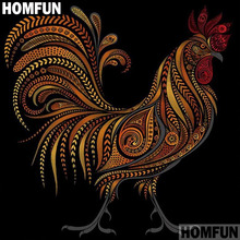 HOMFUN Full Square/Round Drill 5D DIY Diamond Painting "Colorful cock" Embroidery Cross Stitch 5D Home Decor Gift A06550 2024 - buy cheap