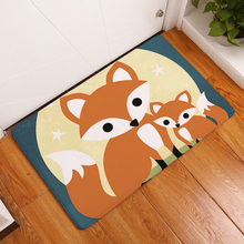 Cute Welcome Mat Cartoon Fox Absorbent Doormat Multifunction Bedroom Carpet Decoration Rug Floor Mats Welcome Kitchen Carpet 2024 - buy cheap