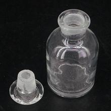 Garrafa de boca estreita de vidro transparente, 60ml com utensílios de vidro para ensino de laboratório, costura 2024 - compre barato