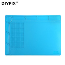 DIYFIX ESD Heat Insulation Silicone Soldering Desk Pad Phone PC Computer BGA Repair Mat With Screw Location Maintenance Platform 2024 - buy cheap