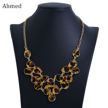 Ahmed Fashion Leopard Crystal Pendant Statement Necklace Charm 2018 New Women Necklace Pendant Jewelry Wholesale Gifts 2024 - buy cheap