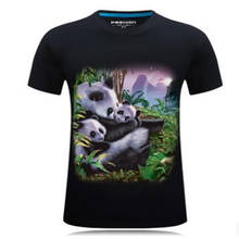 2018 Новая модная футболка с объемным рисунком брендовая одежда мужская футболка с принтом панды Высококачественная Мужская одежда с коротким рукавом 5xl 2024 - купить недорого