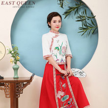 Женская винтажная рубашка в стиле ретро Hanfu, китайская туника в этническом стиле TA1712, весна-лето 2019 2024 - купить недорого