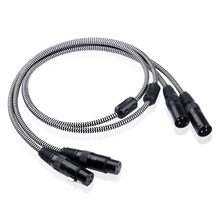 1Pair Silver Plated Female to Male Audio Balance Cable With Carbon Fibert XLR Plug Cable for Audio Mixer Amplifiers XLR Cord 2024 - buy cheap