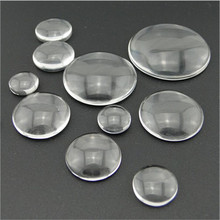 6pcs/lot Flat Back 35/40/50/60mm Transparent Clear Glass Cabochon Cameo Setting Base Set For DIY Jewery Finding Z350 2024 - buy cheap