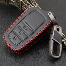 Black Leather Car Smart Key Cover Case For Toyota Camry Coralla Crown RAV4 Highlander 2015 3 Button Remote Key Protective Shell 2024 - buy cheap