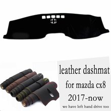 For mazda CX8 CX-8 2017 2018  2019 2020 2021 Leather Dashmat Dashboard Cover Car Pad Dash Mat SunShade Carpet Custom RHD 2024 - buy cheap