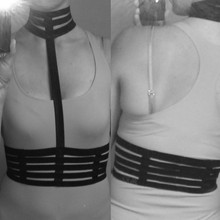 Punk rock top harness women crop top body cage bra sexy lingerie garter body bondage harness belts pole dance lingerie O0117 2024 - buy cheap