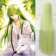 Fate/Grand Order Cosplay Lancer Enkidu 100cm Green Long Synthetic Hair Cosplay Wigs+ wig cap 2024 - buy cheap