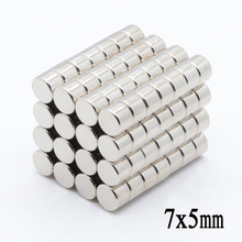 100pcs N35 7x5 mm Super Strong Rare Earth Disc 7*5mm Fridge Permanet Magnet 7mmx5mm Small Round Neodymium Magnet 2024 - buy cheap