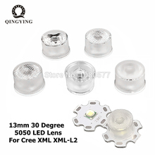 100pcs 13mm CREE LED Lens 30 Degree Optical PMMA Lenses Holder SMD 5050 XML XML2 XML-L2 Plano Reflector Collimator 2024 - buy cheap