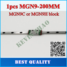 Free shipping for 9mm Linear Guide MGN9 L= 200mm linear rail way + MGN9C or MGN9H Long linear carriage for CNC X Y Z Axis 2024 - buy cheap