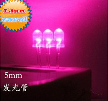 1000pcs Water Clear LED Diode Pink Light 5mm Straw Hat Wide Angle 5 mm Transparent Lamp Light-Emitting Diode Through Hole Bulb 2024 - buy cheap